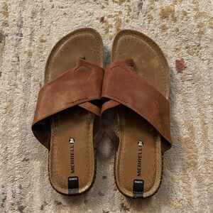 Merrell Women's Tan Slide Sandals